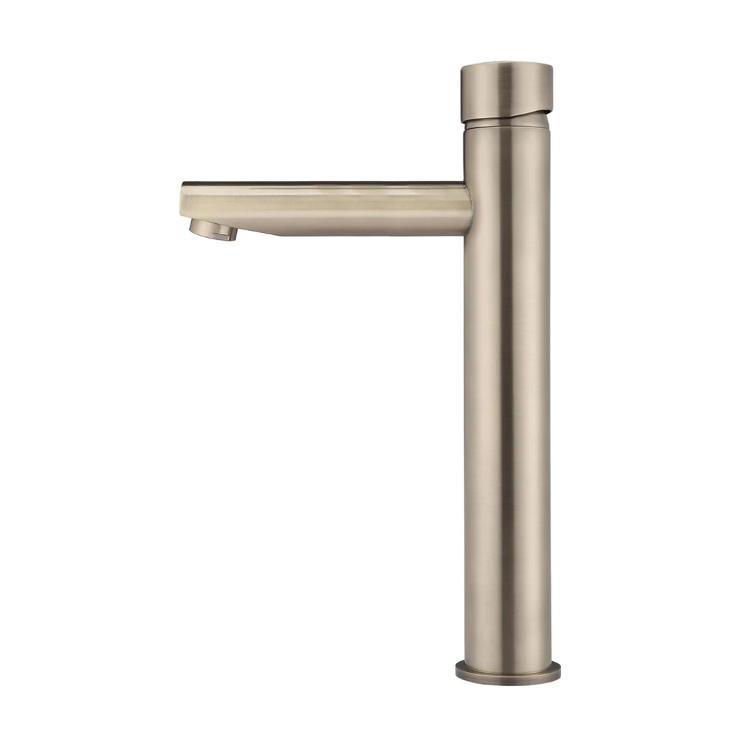 Meir Round Pinless Tall Basin Mixer Champagne - Image 3