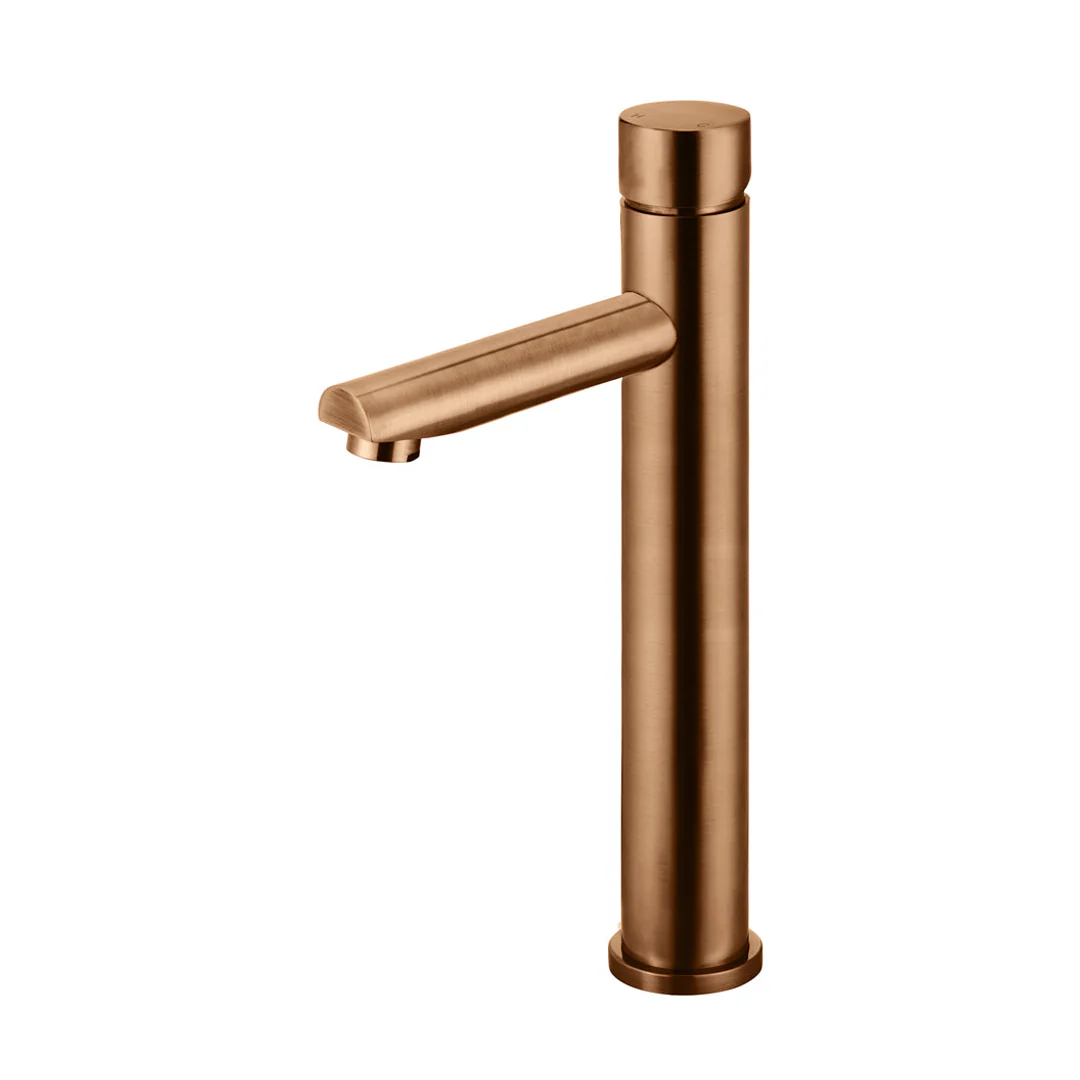 Meir Round Pinless Tall Basin Mixer Lustre Bronze