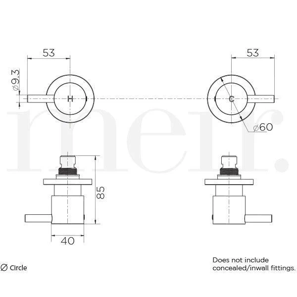 Meir Round Quarter Turn Wall Top Assemblies Champagne - Image 11