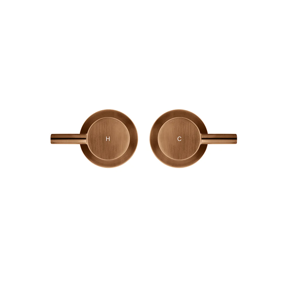 Meir Round Quarter Turn Wall Top Assemblies Lustre Bronze - Image 3