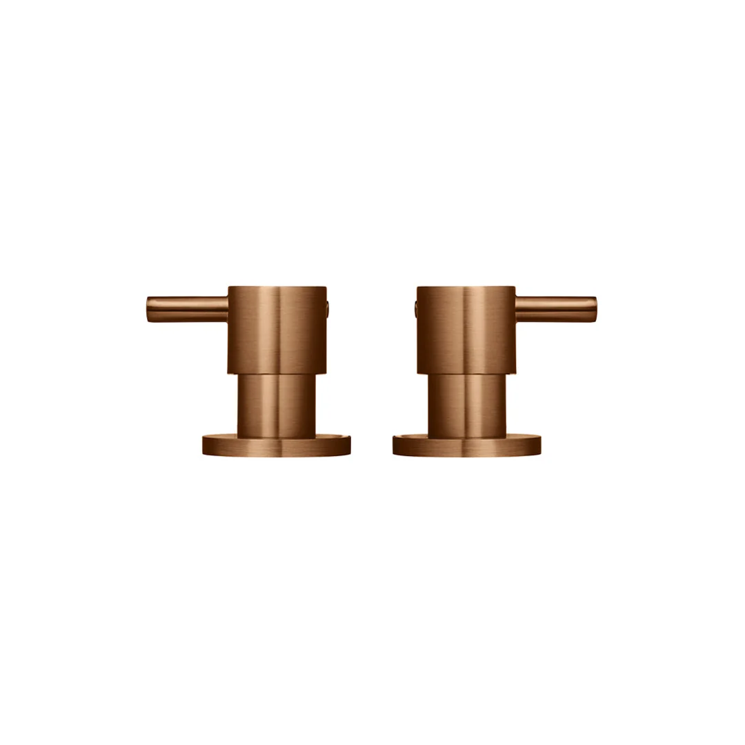 Meir Round Quarter Turn Wall Top Assemblies Lustre Bronze - Image 5