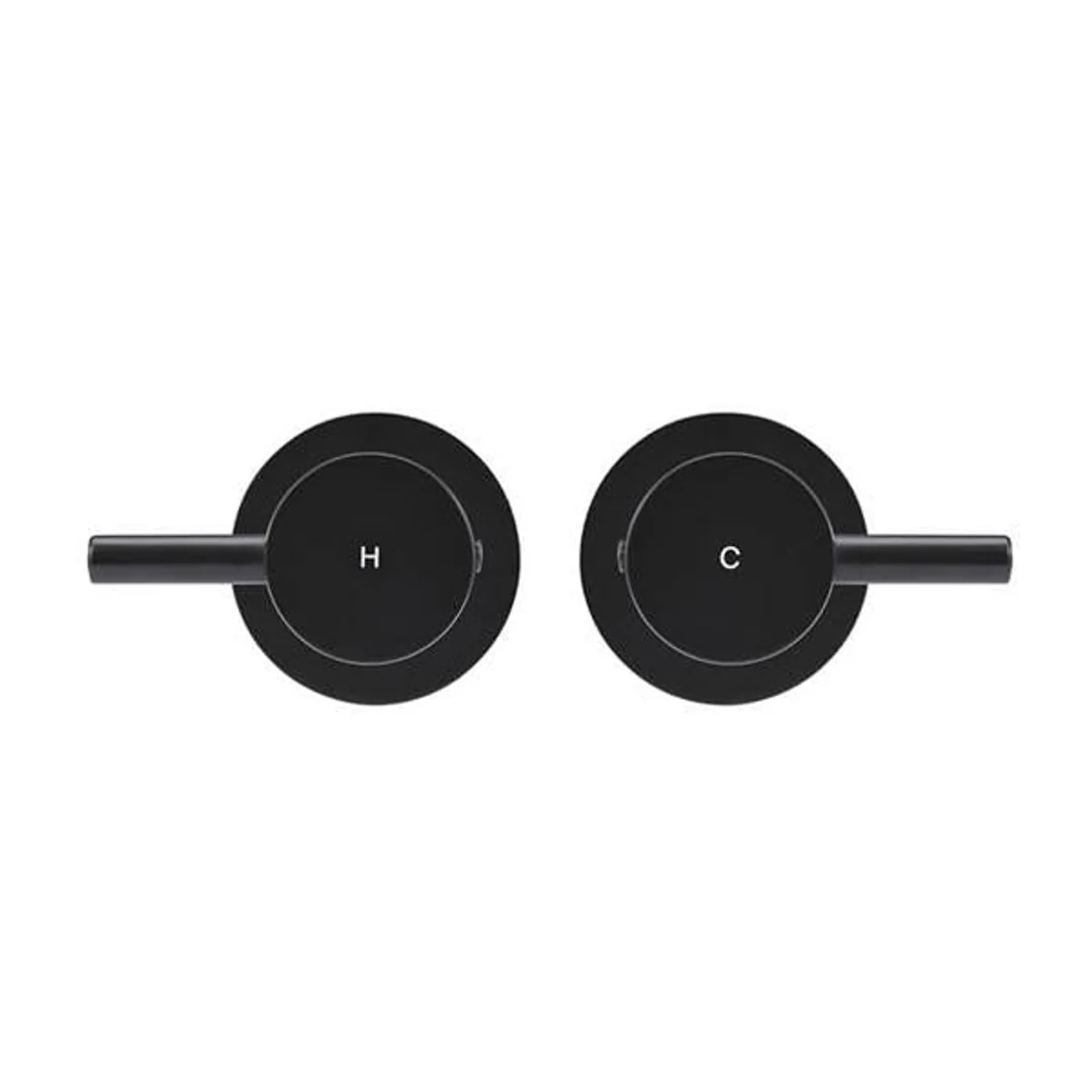 Meir Round Quarter Turn Wall Top Assemblies Matte Black - Image 2