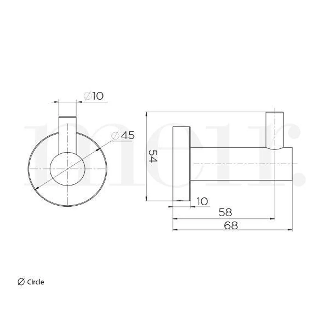 Meir Round Robe Hook Brushed Nickel - Image 7