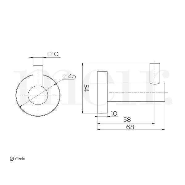 Meir Round Robe Hook Brushed Nickel - Image 8