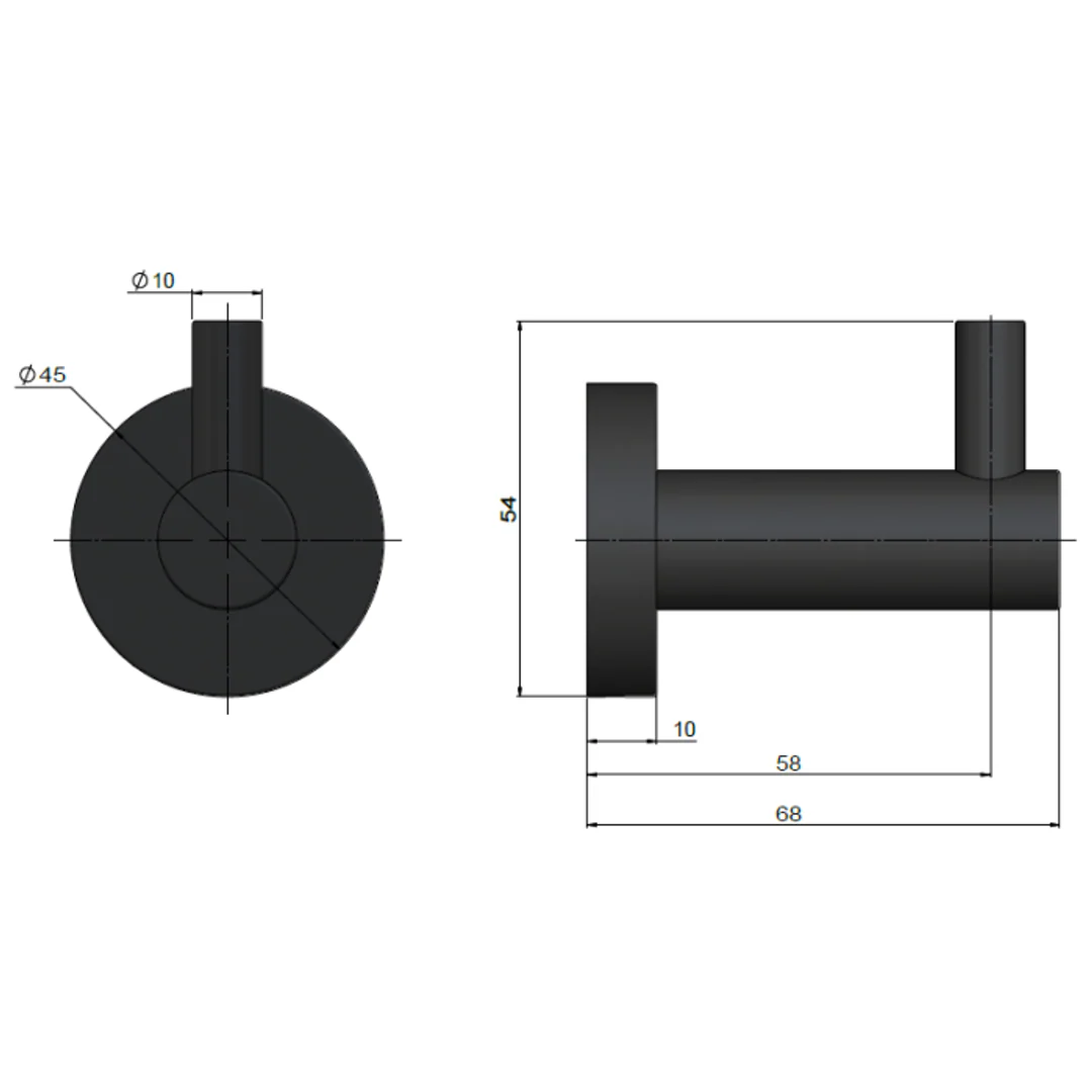 Meir Round Robe Hook Lustre Bronze - Image 2