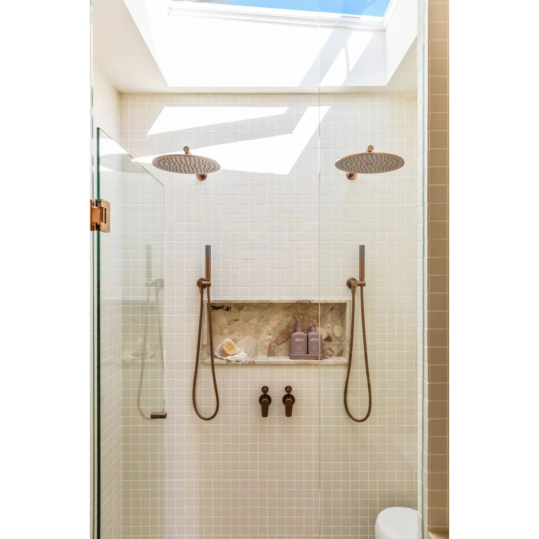 Meir Round Shower On Bracket Lustre Bronze - Image 4
