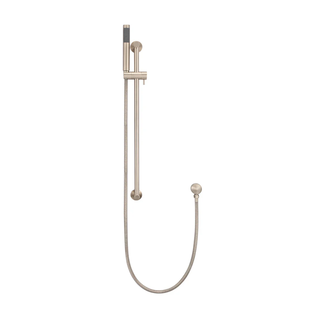 Meir Round Hand Shower On Rail Column Champagne - Image 4