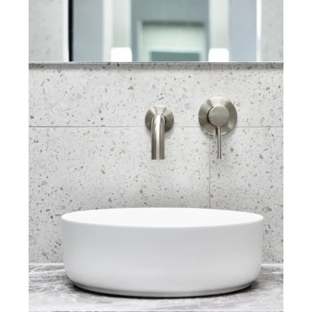 Meir Round Swivel Wall Spout Brushed Nickel - Image 4