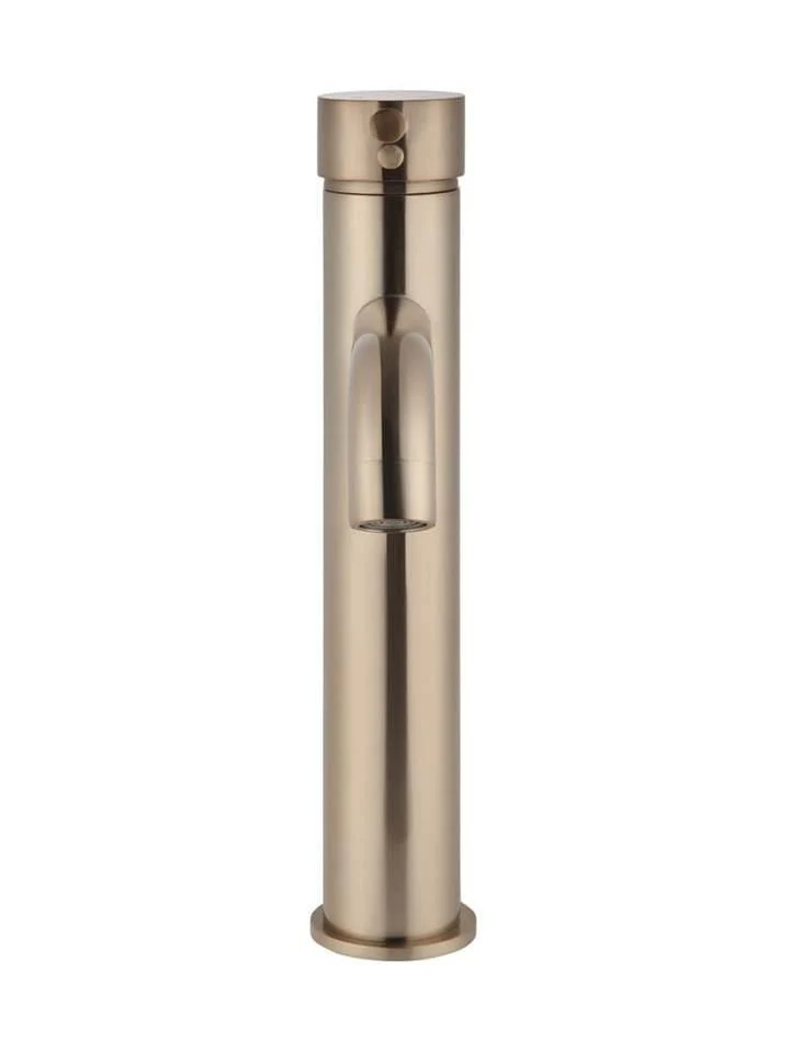 Meir Round Tall Curved Basin Mixer Champagne - Image 11
