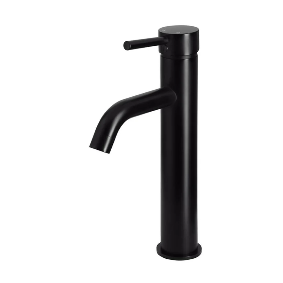 Meir Round Tall Curved Basin Mixer Matte Black - Image 2