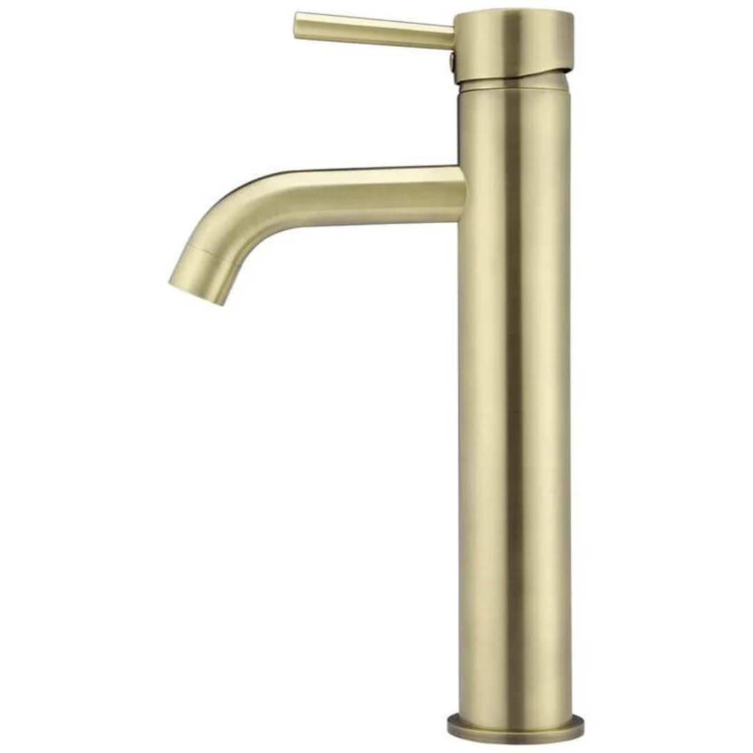 Meir Round Tall Curved Basin Mixer Tiger Bronze - Image 5