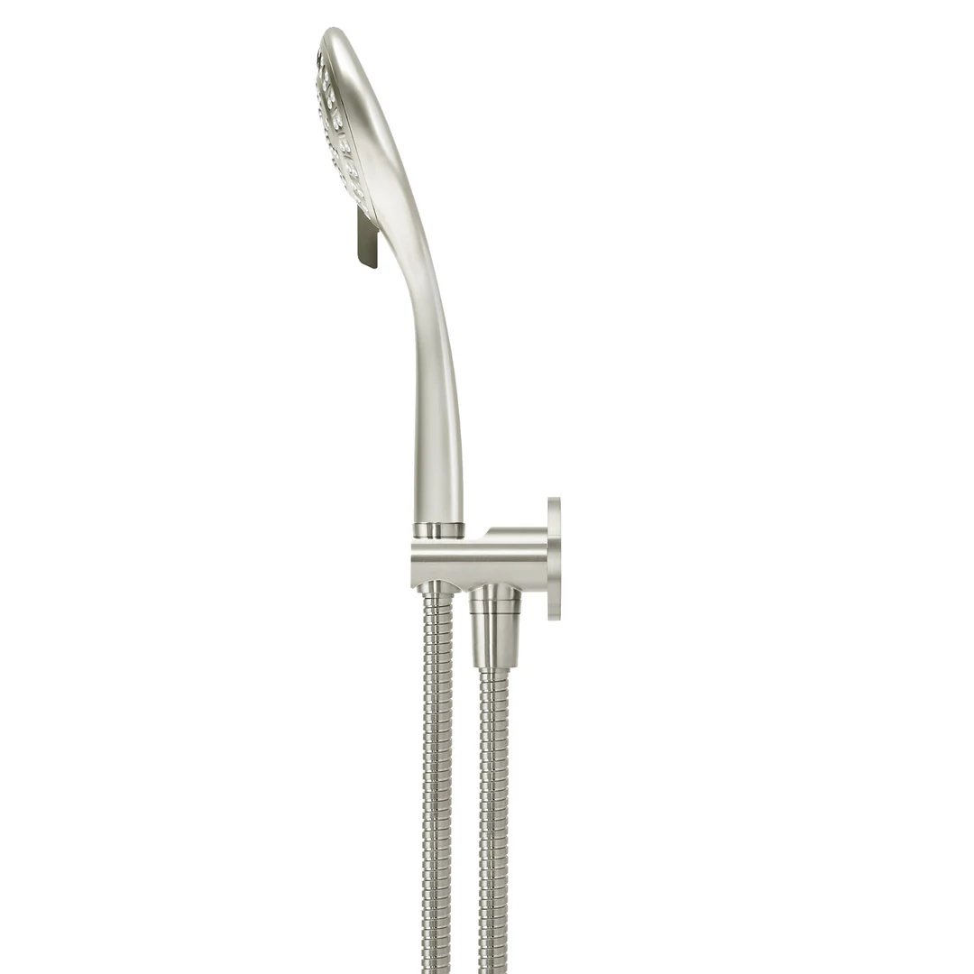 Meir Round Three Function Hand Shower On Fixed Bracket Brushed Nickel - Image 4
