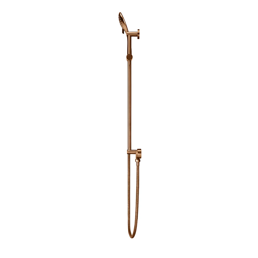 Meir Round Three Function Hand Shower On Rail Column Lustre Bronze - Image 3