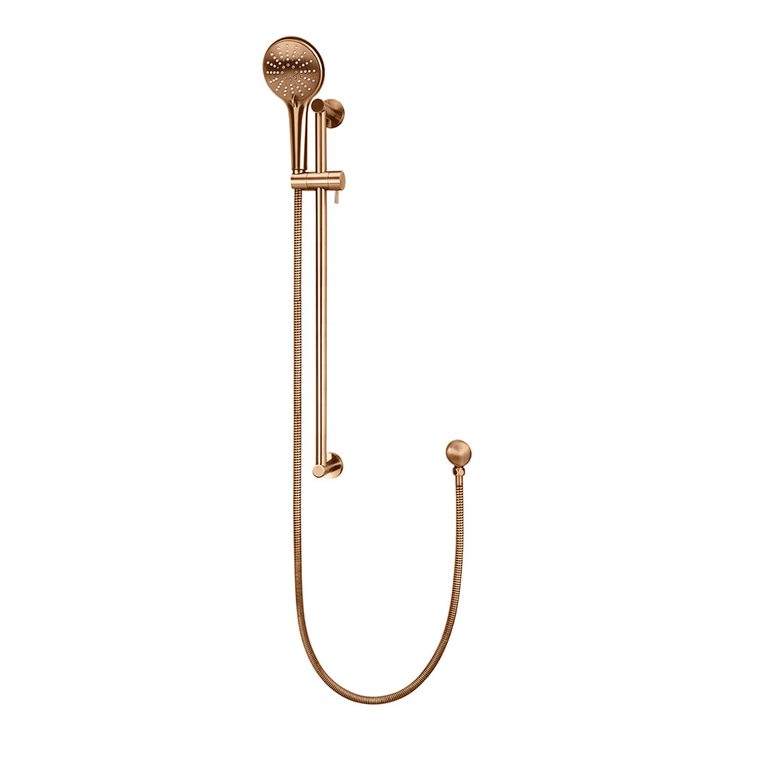 Meir Round Three Function Hand Shower On Rail Column Lustre Bronze - Image 4