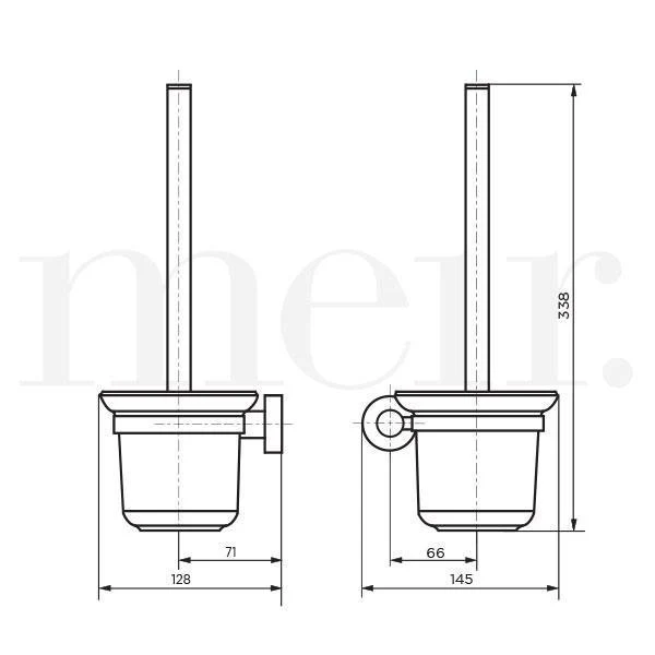 Meir Round Toilet Brush And Holder Brushed Nickel - Image 9