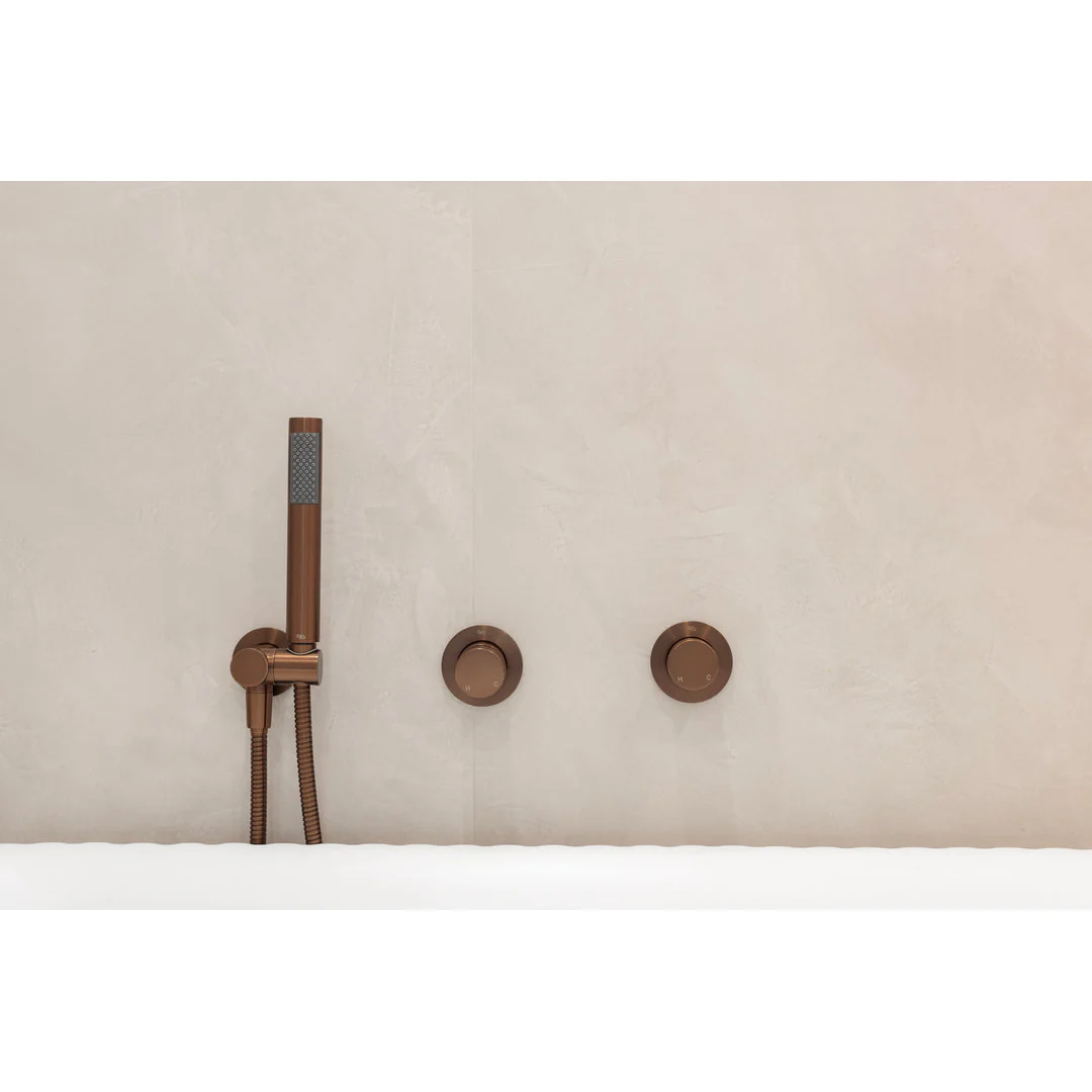 Meir Round Wall Mixer Pinless Handle Finish Kit Lustre Bronze - Image 5