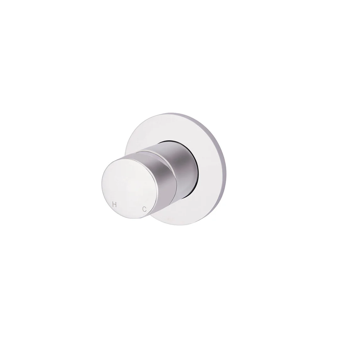 Meir Round Wall Mixer Pinless Handle Finish Kit Polished Chrome
