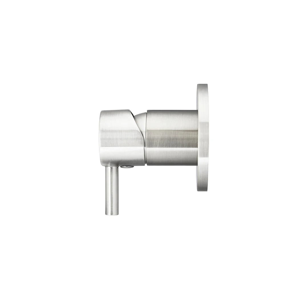 Meir Round Wall Mixer Short Pin Lever Finish Kit Brushed Nickel - Image 6