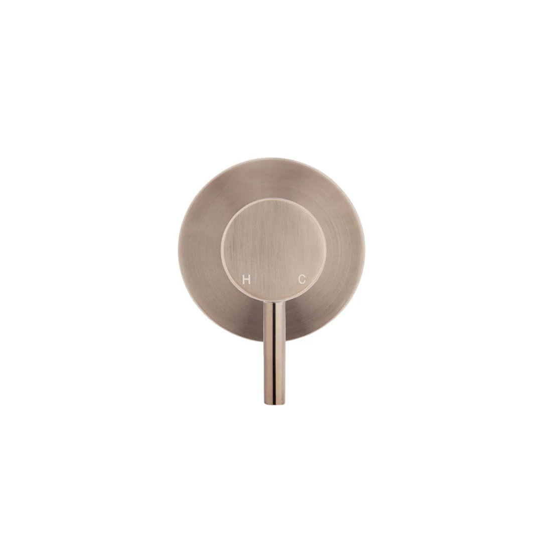 Meir Round Wall Mixer Short Pin Lever Finish Kit Champagne - Image 4