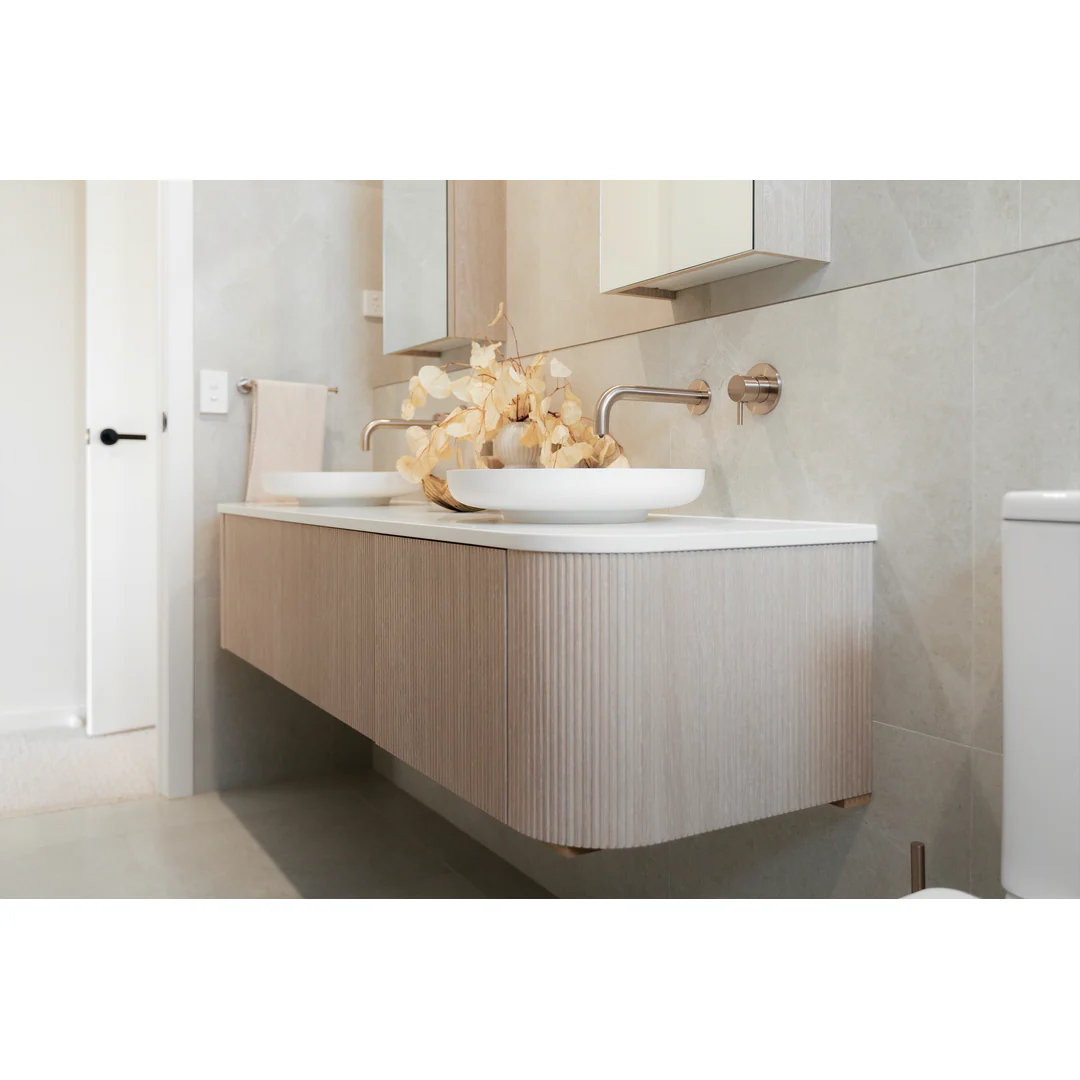 Meir Round Wall Mixer Short Pin Lever Finish Kit Champagne - Image 5