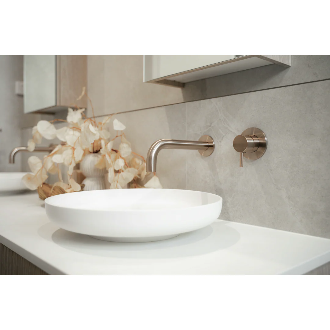 Meir Round Wall Mixer Short Pin Lever Finish Kit Champagne - Image 6