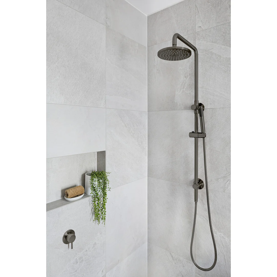 Meir Round Wall Mixer Short Pin Lever Finish Kit Shadow - Image 5