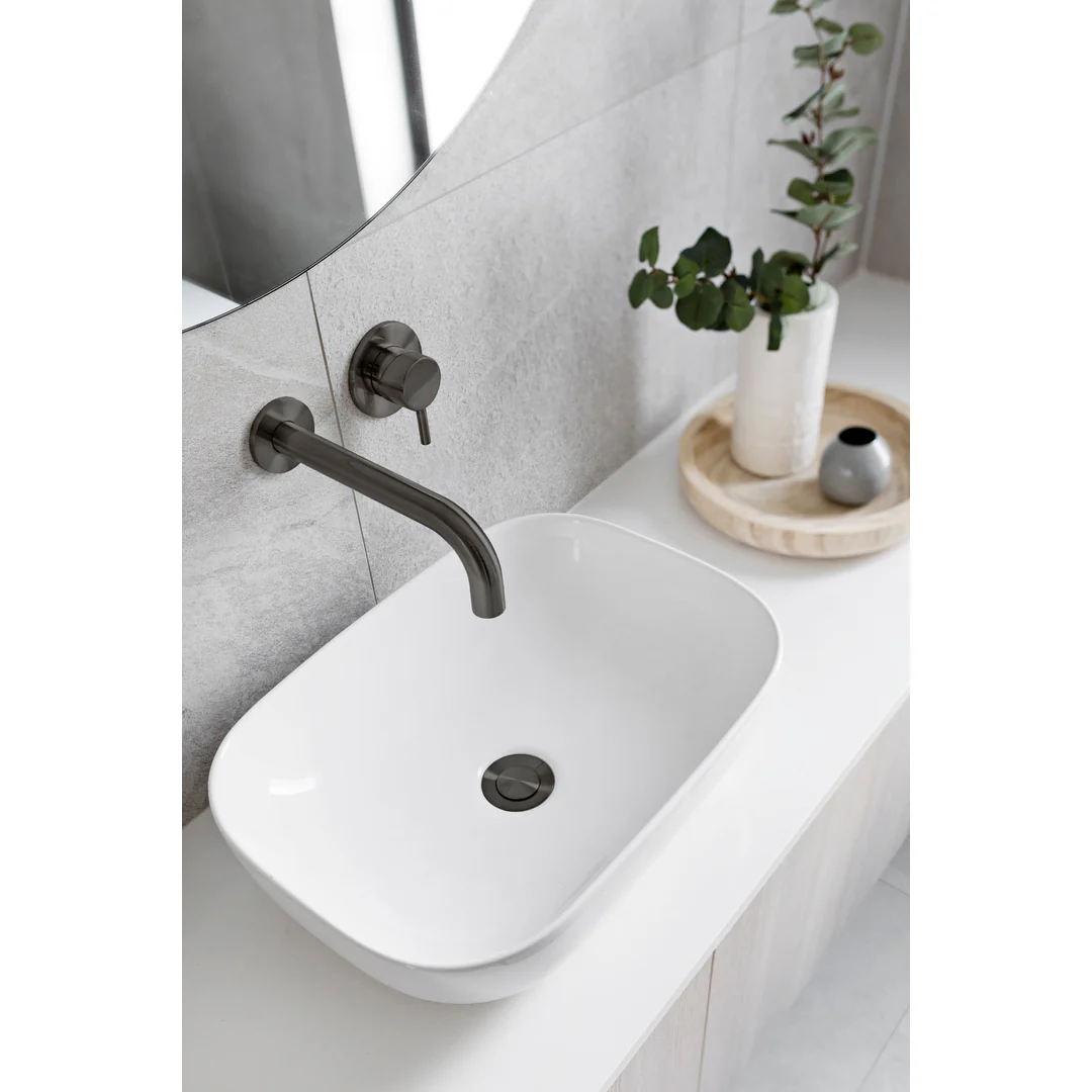 Meir Round Wall Mixer Short Pin Lever Finish Kit Shadow - Image 6
