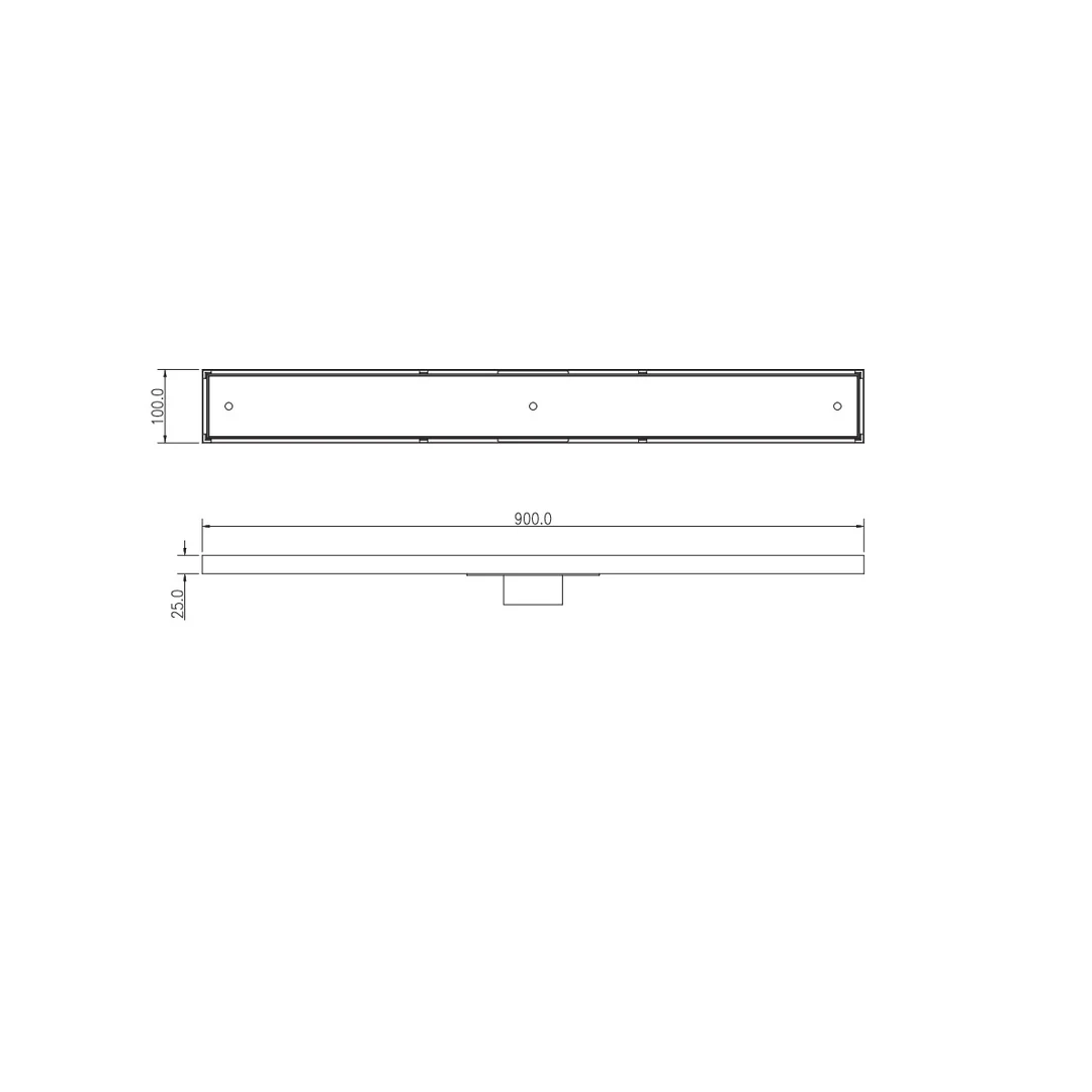 Meir Shower Channel Waste 900Mm With Tile Insert Tiger Bronze Mp06F-T900-Pvdbb - Image 2