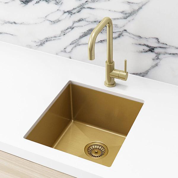 Meir Kitchen Sink Single Bowl 380 X 440 Tiger Bronze