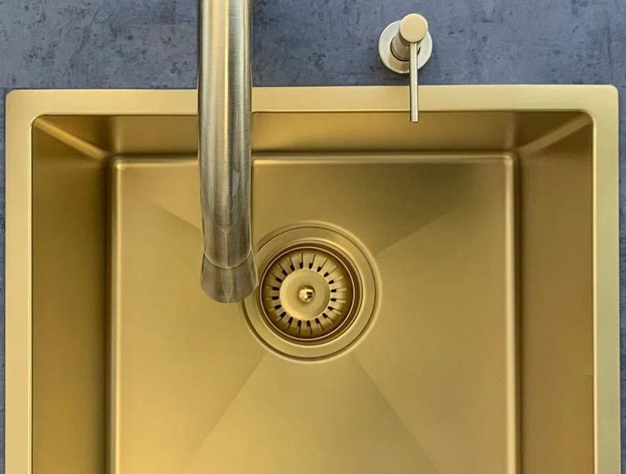 Meir Kitchen Sink Single Bowl 450 X 450 Tiger Bronze - Image 12