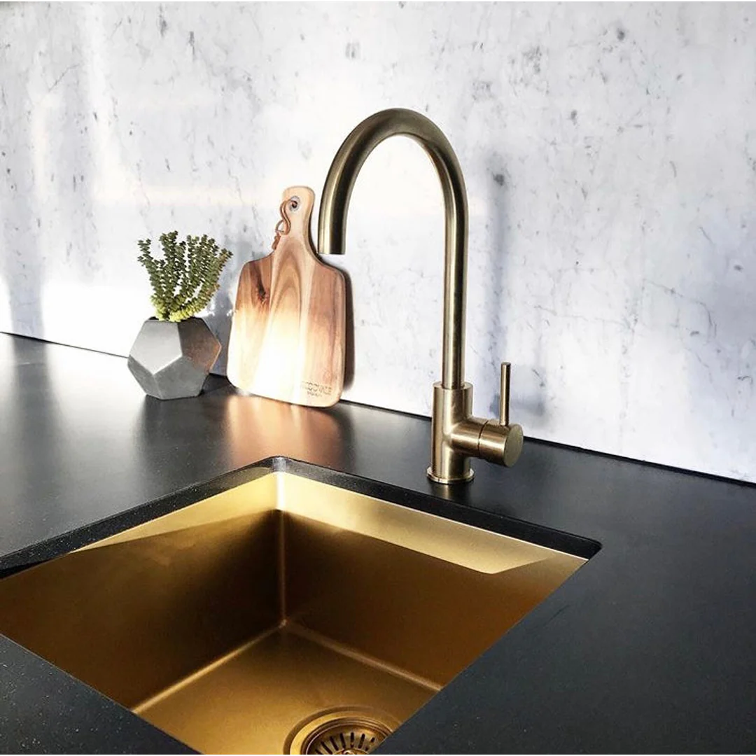 Meir Kitchen Sink Single Bowl 450 X 450 Tiger Bronze - Image 9