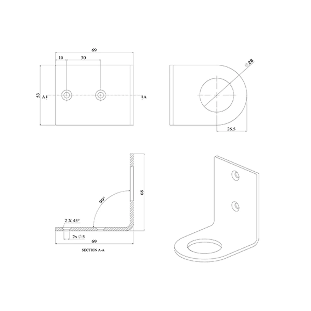 Meir Soap Dispenser Bottle Bracket Stainless Steel Mp10N-Ch - Image 2