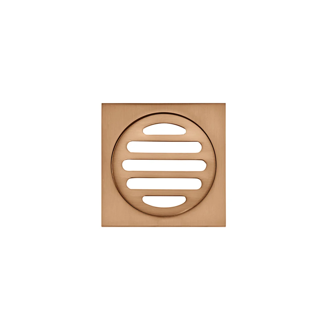 Meir Square Floor Grate Shower Drain 80Mm Outlet Lustre Bronze