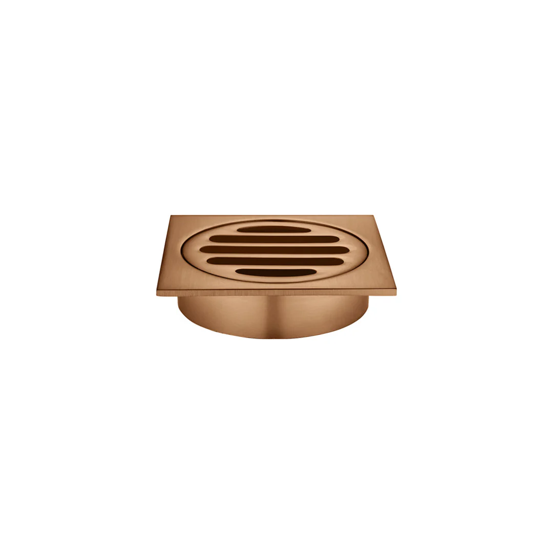 Meir Square Floor Grate Shower Drain 80Mm Outlet Lustre Bronze - Image 4