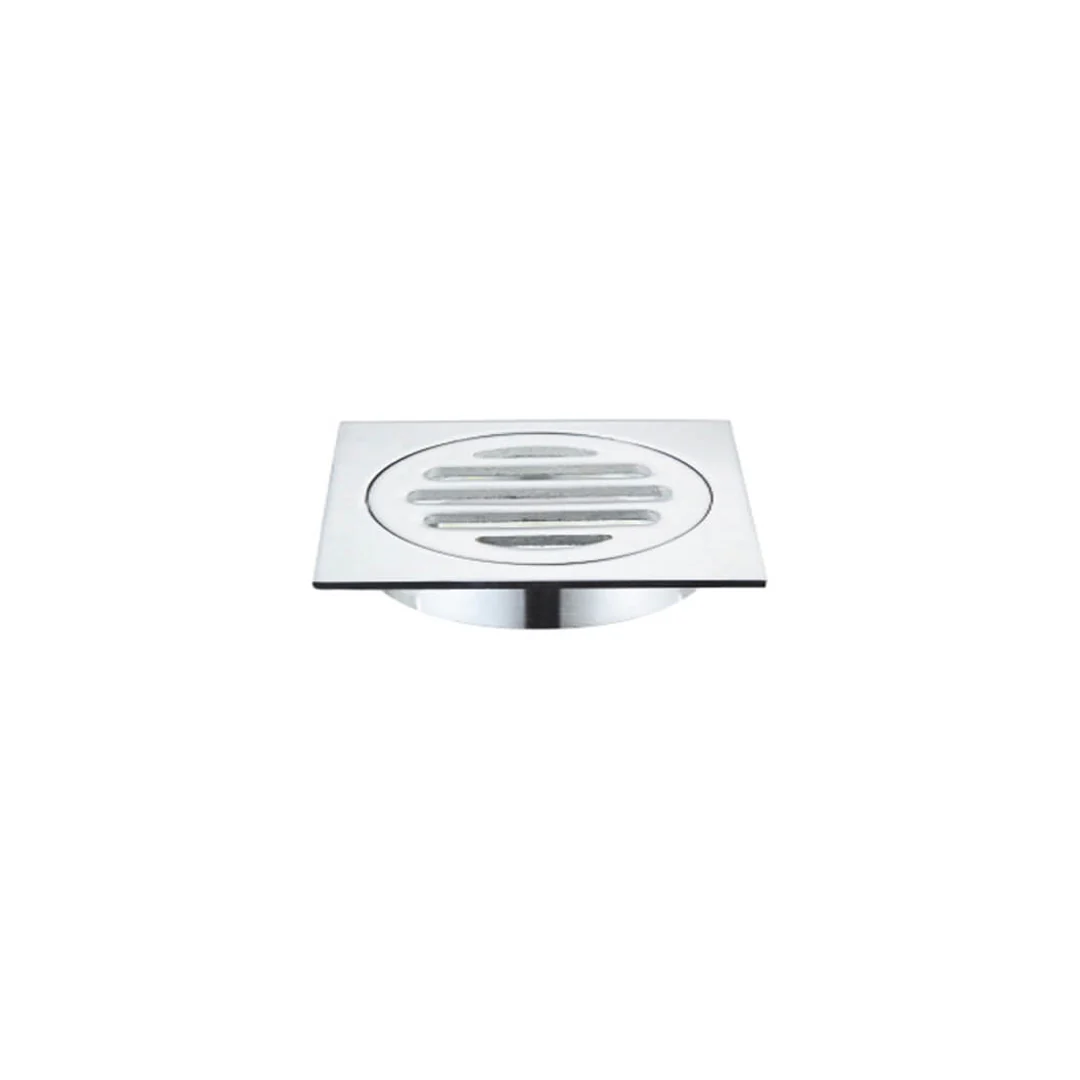 Meir Square Floor Grate Shower Drain 80Mm Outlet Polished Chrome