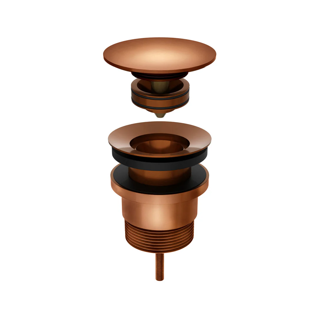 Meir Universal All In One Pop Up Waste Basin & Bath Lustre Bronze - Image 3