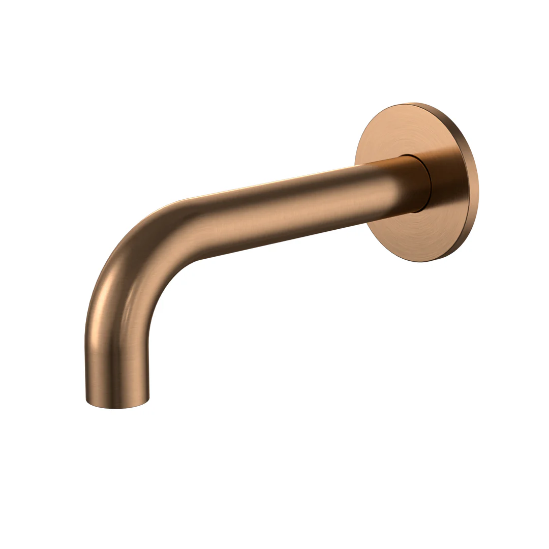 Meir Universal Round Curved Spout 170Mm Lustre Bronze Ms05-170-Pvdbz