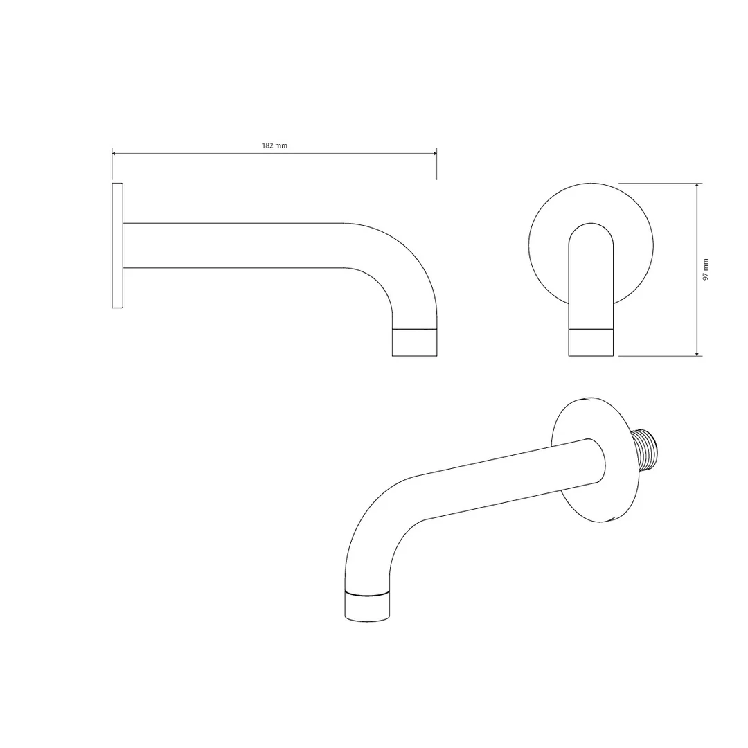 Meir Universal Round Curved Spout 170Mm Shadow Ms05-170-Pvdgm - Image 2