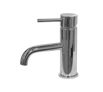 Milan Round Pin Lever 'Curved Spout' Basin Mixer - Image 3