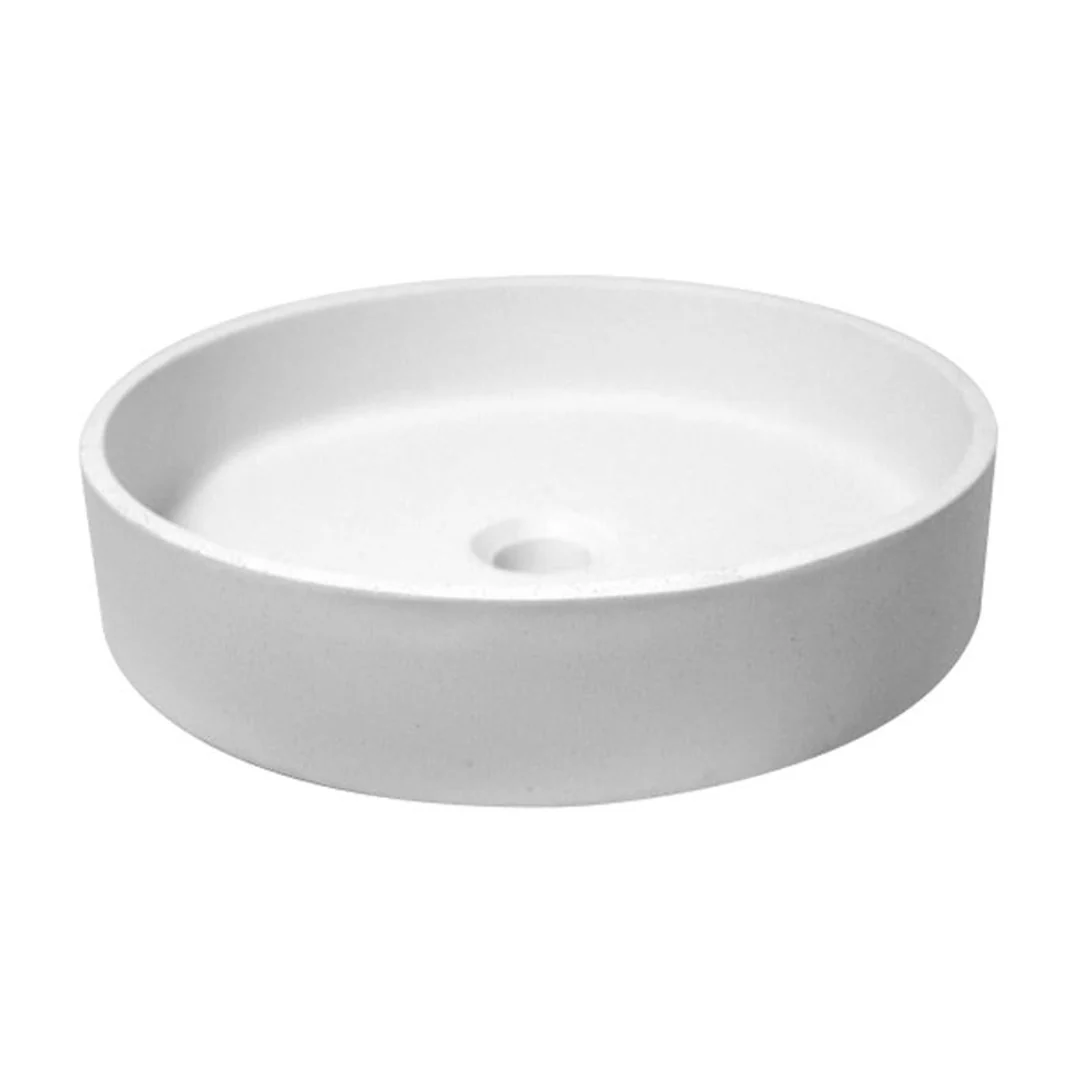 Mykonos Round Solid Surface Basin White - Image 2