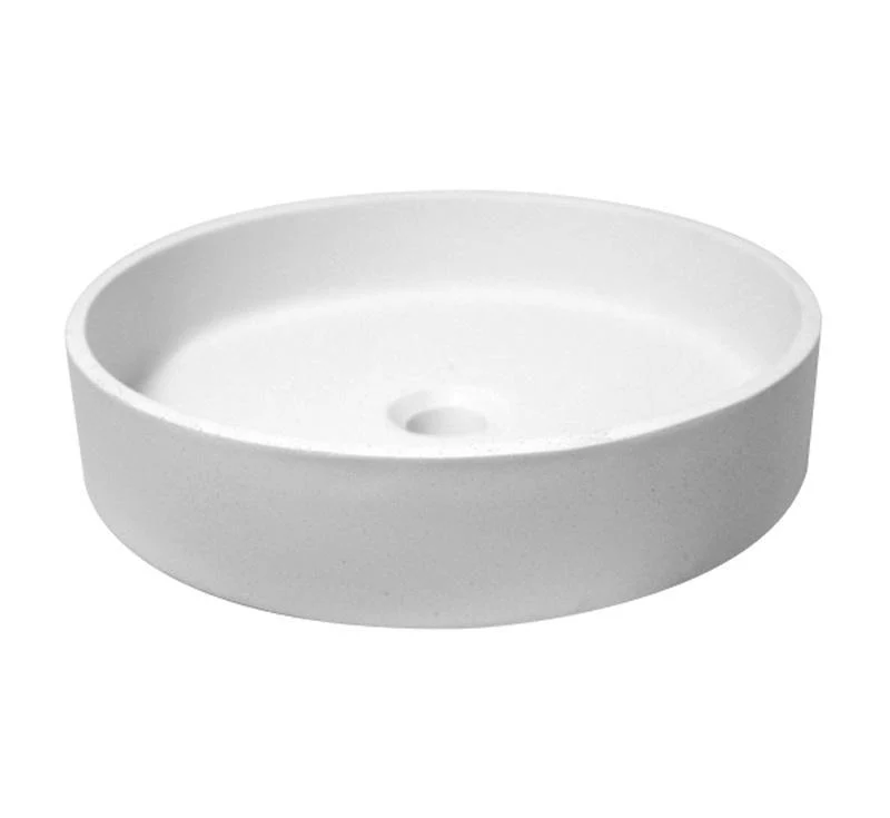 Mykonos Round Solid Surface Basin White - Image 3