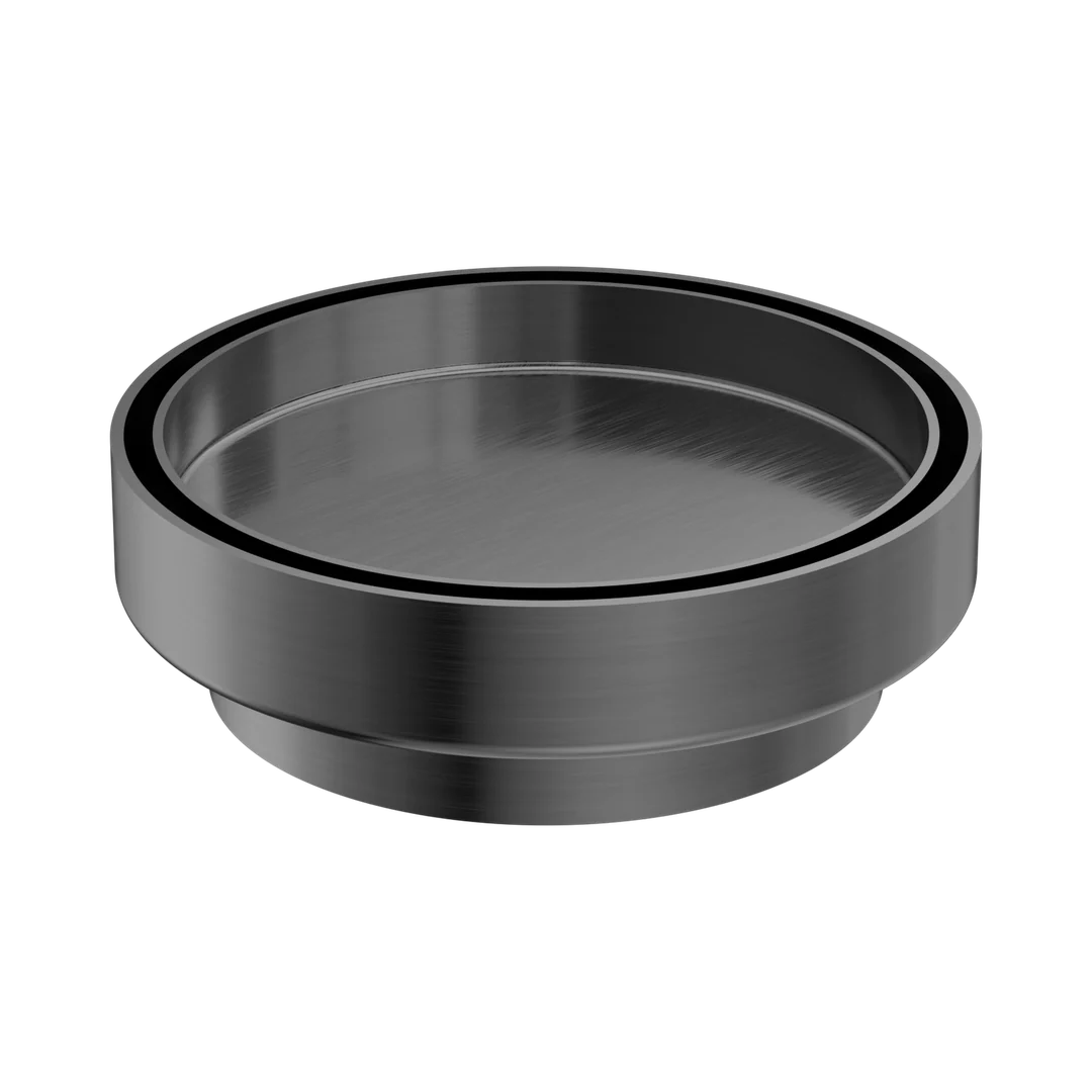 Nero 130Mm Round Tile Insert Floor Waste 100Mm Outlet Gun Metal