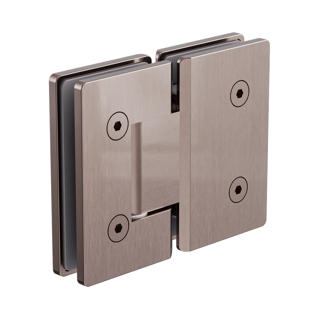 Nero 180 Degree Glass To Glass Shower Hinge 10Mm Glass Brushed Bronze