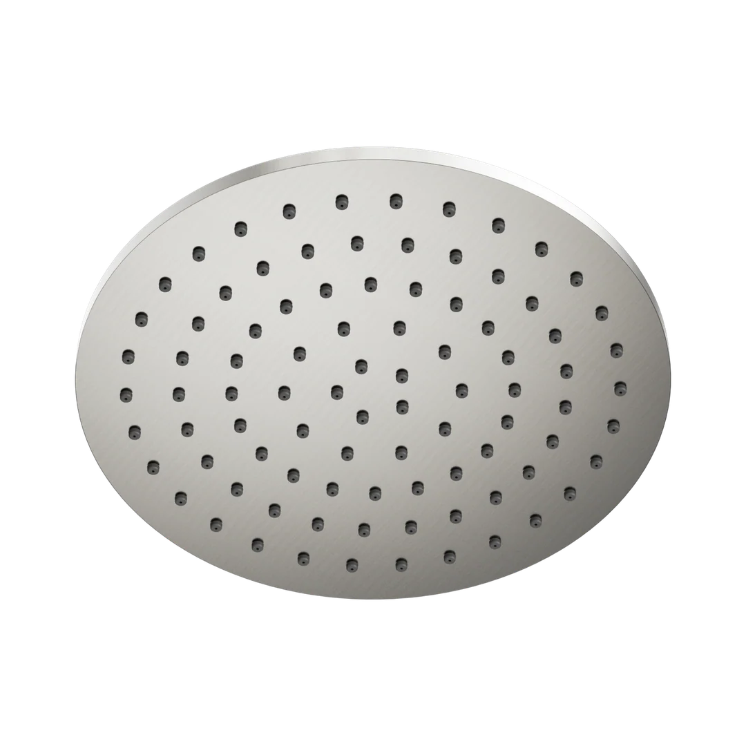 Nero 250Mm Round Metal Shower Head Ii Brushed Nickel