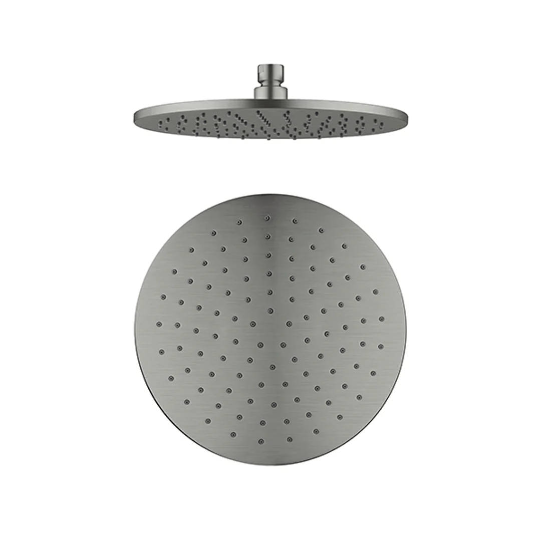 Nero 250Mm Round Shower Head Gun Metal Grey