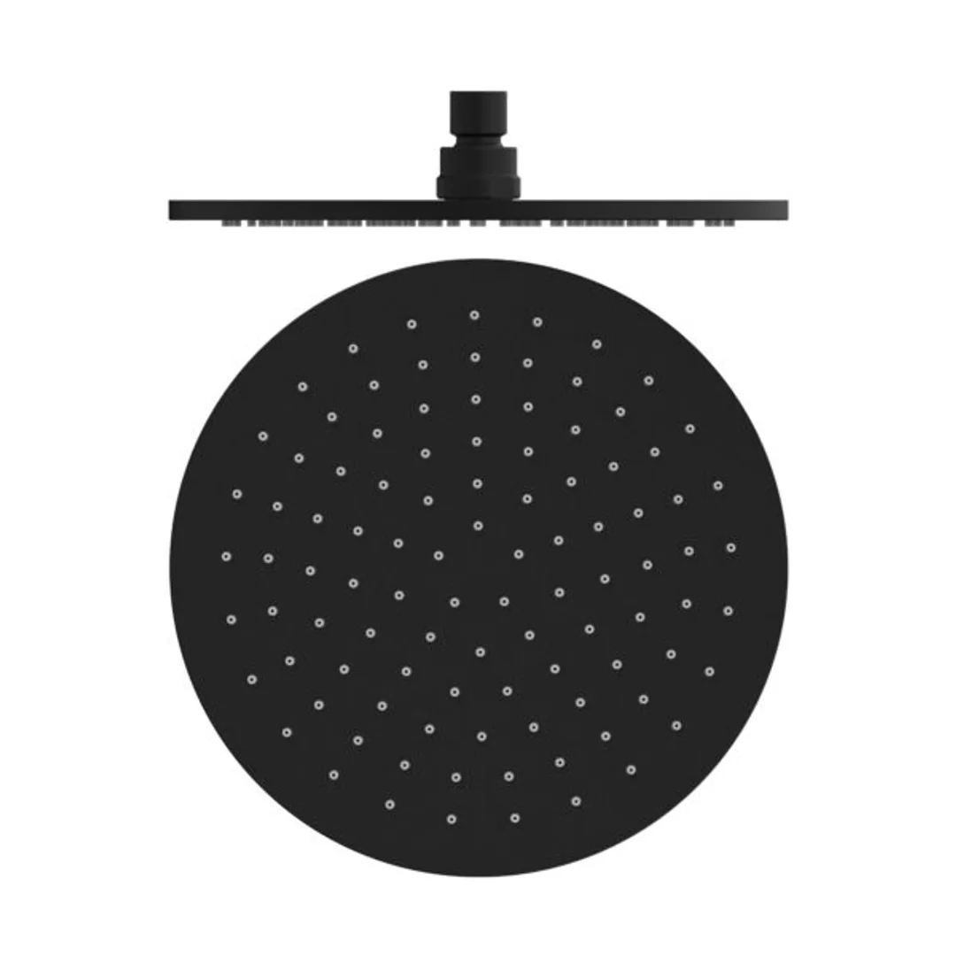 Nero 250Mm Round Shower Head Matt Black - Image 2