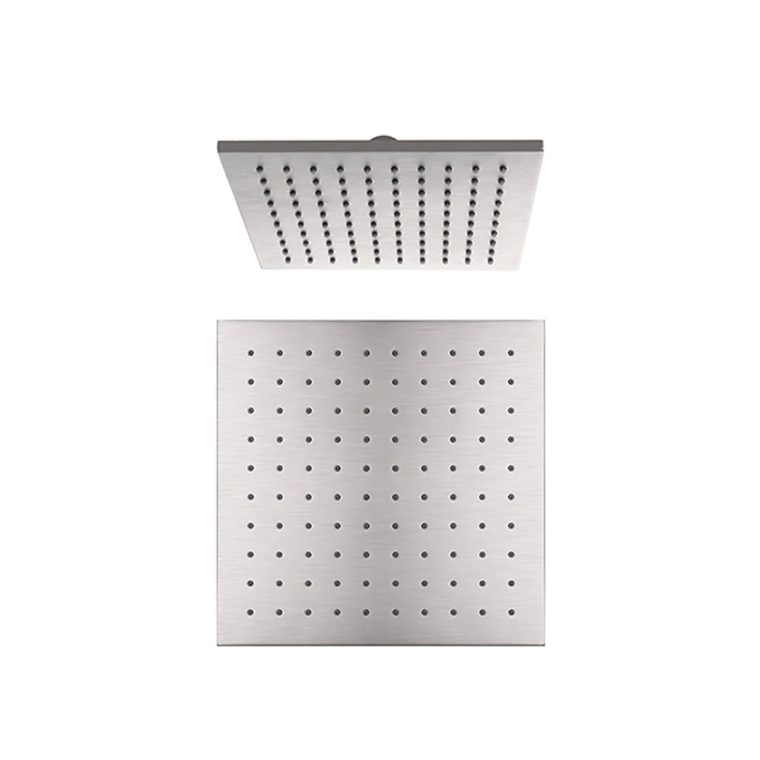 Nero 250Mm Square Shower Head Brushed Nickel