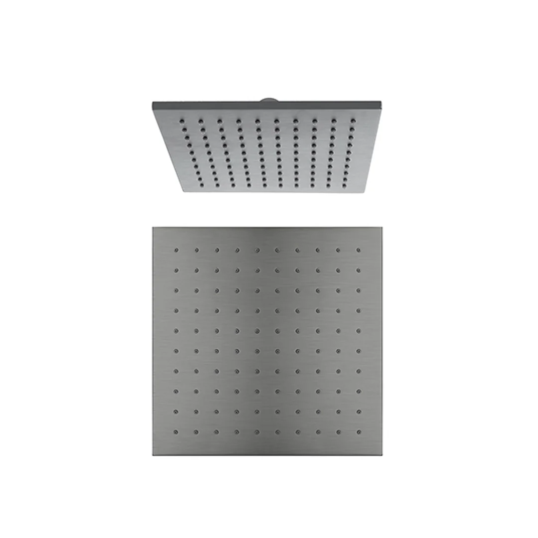 Nero 250Mm Square Shower Head Gun Metal Gey