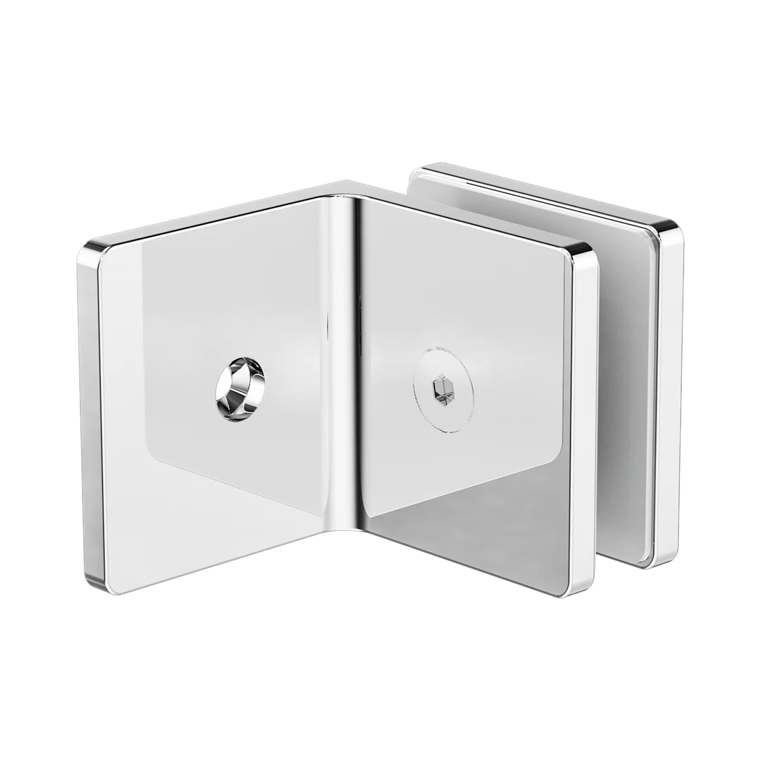 Nero 90 Degree Glass To Wall Bracket 10Mm Glass Chrome