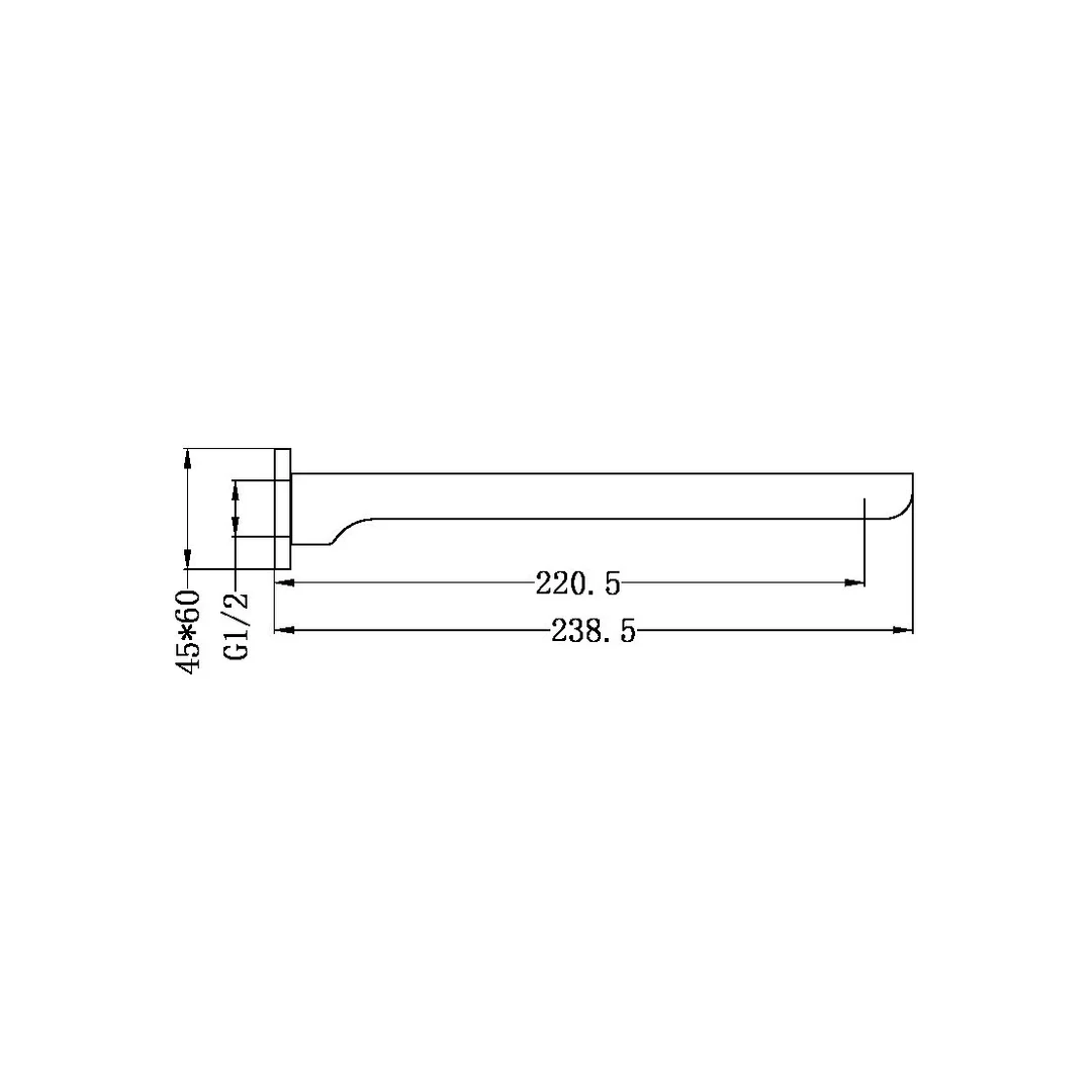 Nero Celia Bath Spout Chrome - Image 5